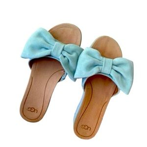 UGG sandal slides with large bow